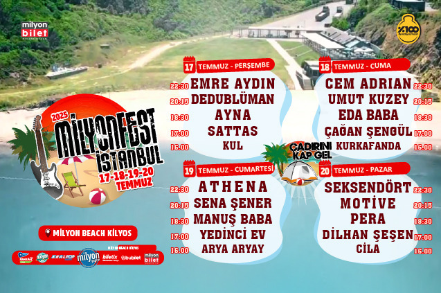 Milyonfest İstanbul’da Müzik, Deniz ve Kamp Keyfi Birlikte Yaşanacak!