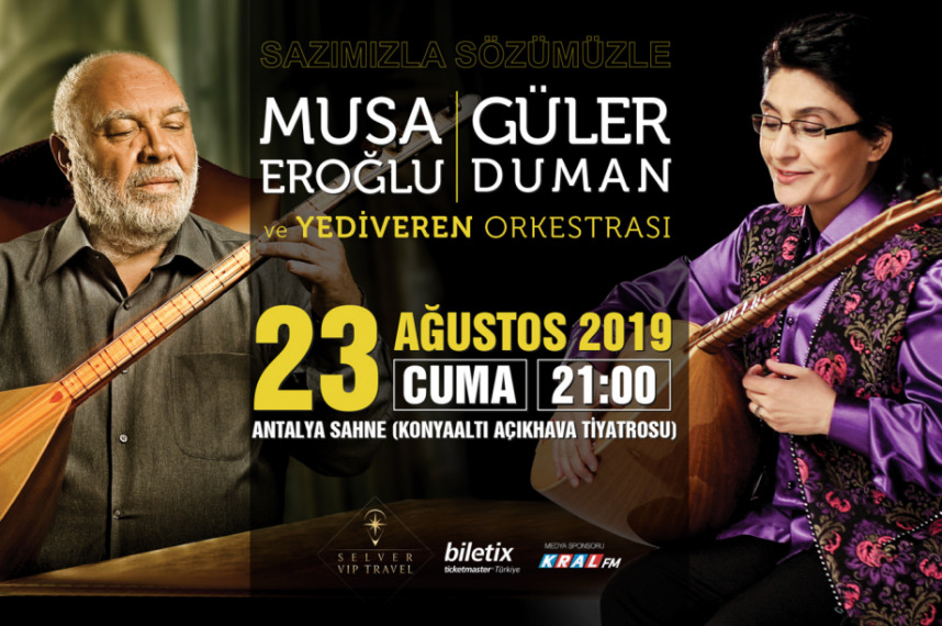 İki Usta “Sazıyla Sözüyle” Antalya Sahne'de İki Usta “Sazıyla Sözüyle” Antalya Sahne'de
