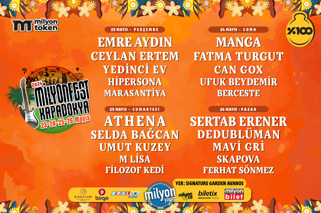 Milyonfest Kapadokya 4 Günde 20 Sanatçıyı Ağırlayacak!